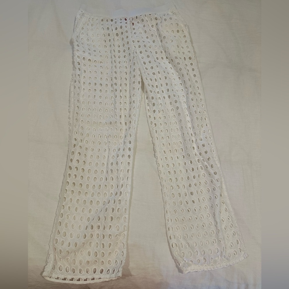 SOLID & STRIPED White Eyelet Detail Garment